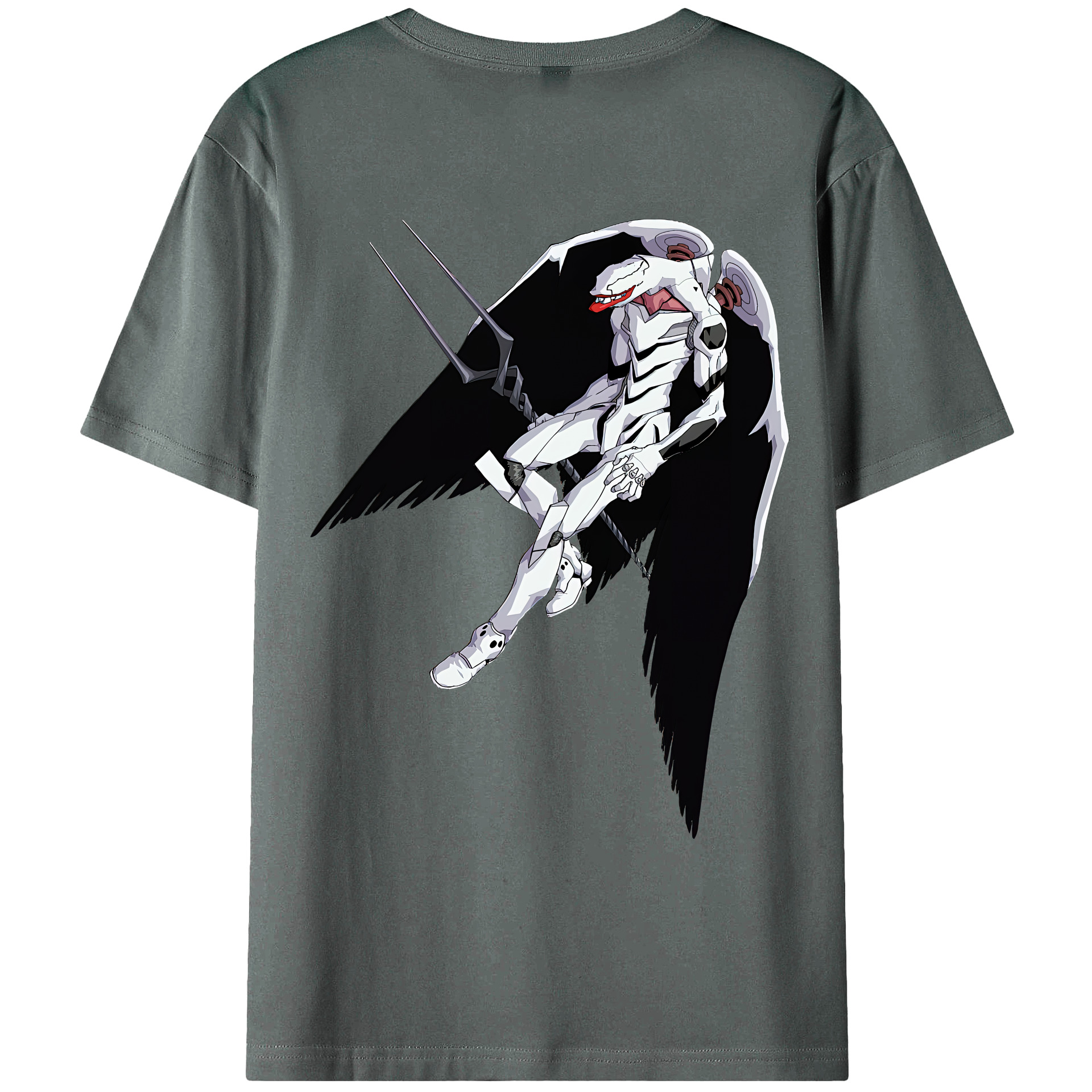 （画像用） EVA 新世紀エヴァンゲリオン 綿100％ メンズ半袖Tシャツ（バックプリント） 通気性